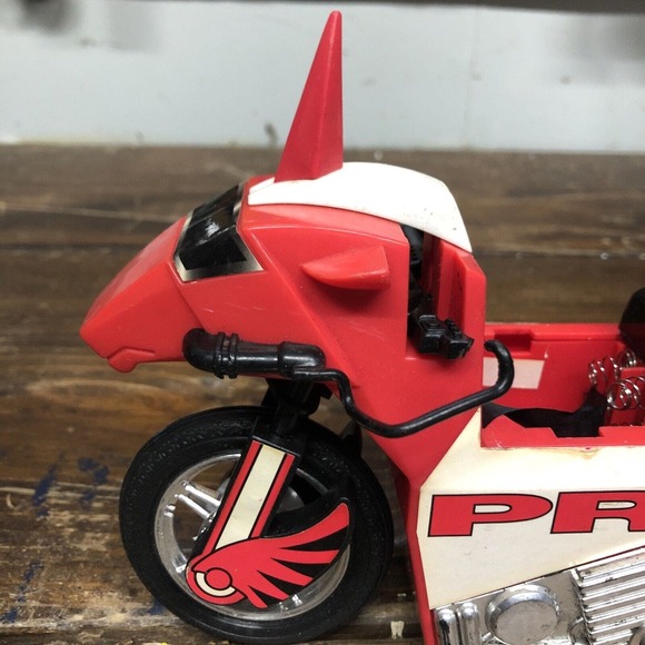 Vintage Mighty Morphin Power Rangers Remote Control Thunder Bike. No Remote. Red - Picture 3 of 10